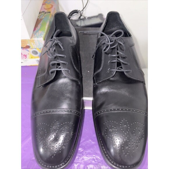 Johnston & Murphy Ellsworth Cap Toe Made in Italy‎ Blk Calfskin Leather 11.5M main image 13